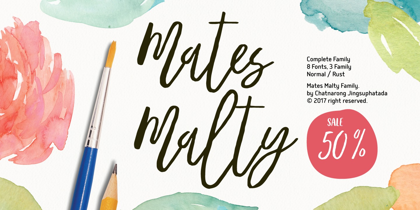 Mates Malty Extras Font preview